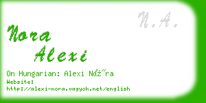 nora alexi business card